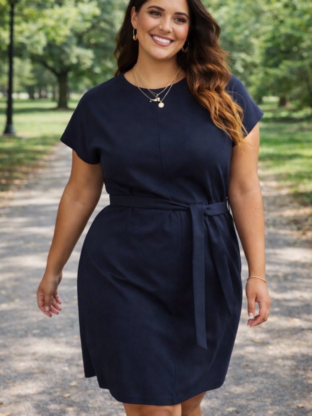 Boden Navy Blue Tara Jersey Dress Sz 20-22‎